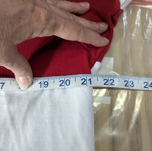 U.S. Polo Assn. Men's Red and White Polo Shirt Unisex XL Pique Americana - Picture 11 of 12